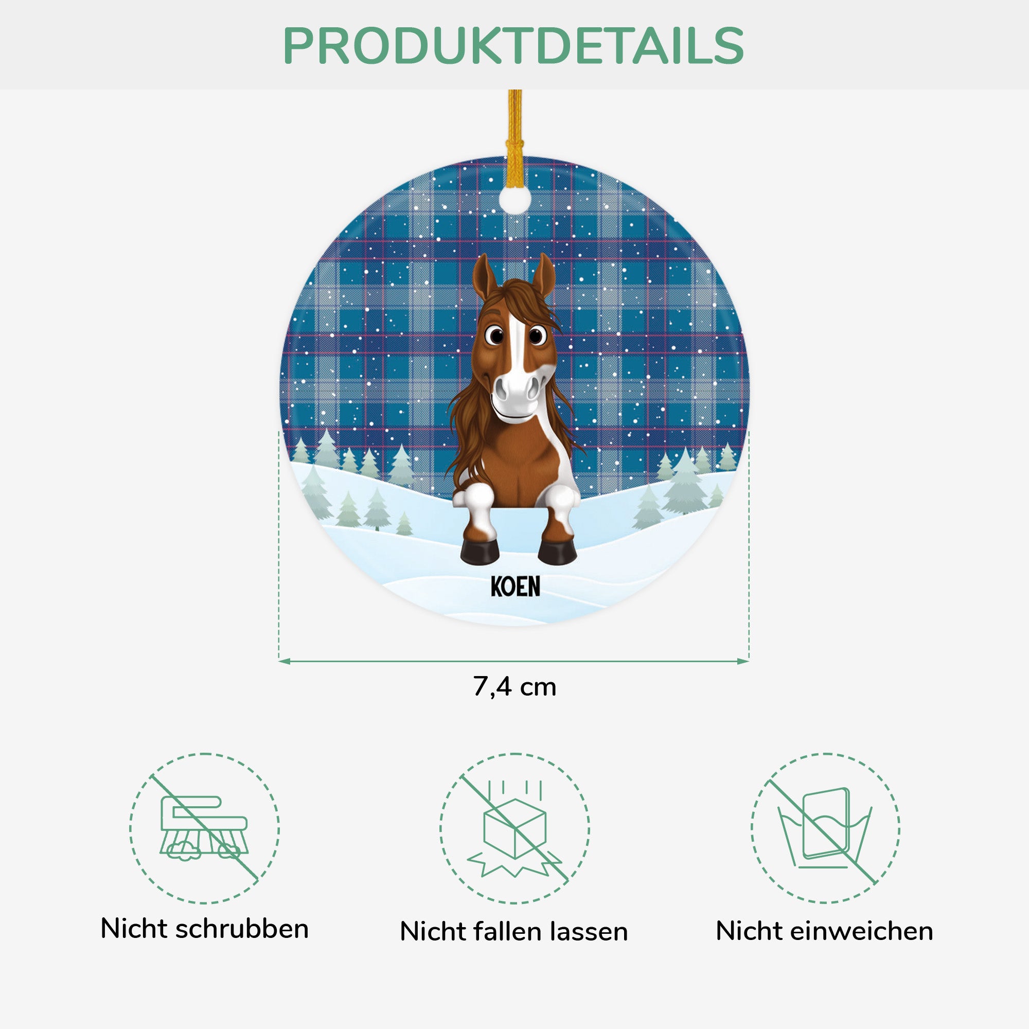 5387OGE3 pferde personalisierter weihnachtsschmuck_ aus keramik pferde 5387O6VAU