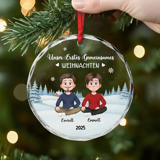 5398OGE2 unser erstes gemeinsames weihnachten personalisierter weihnachtsschmuck_ aus glas fur paar 5398O3ZCG