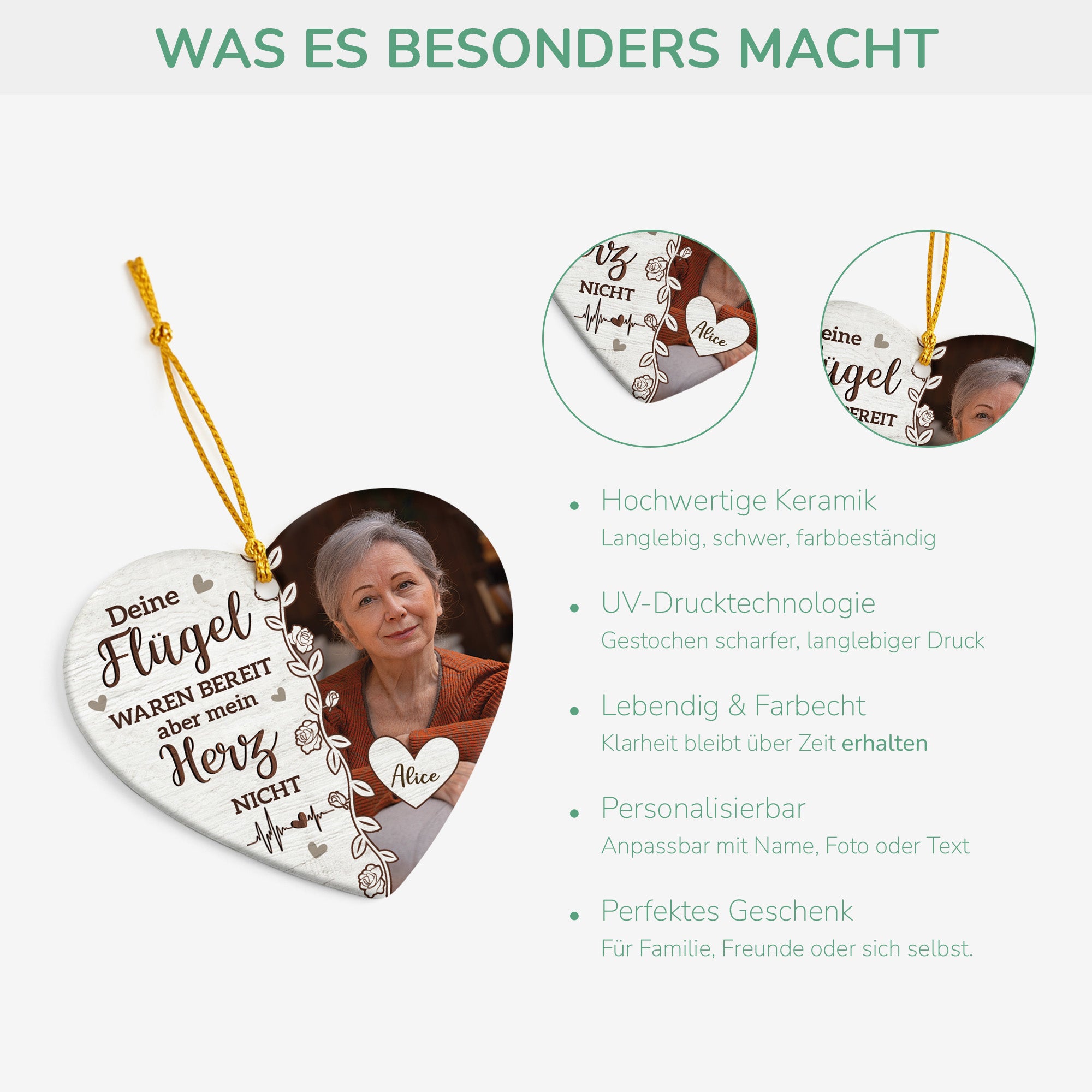 5410OGE4 deine flugel waren bereit aber mein herz nicht keramik weihnachtsschmuck personalisiert_ foto zur erinnerung 5410O3LAA