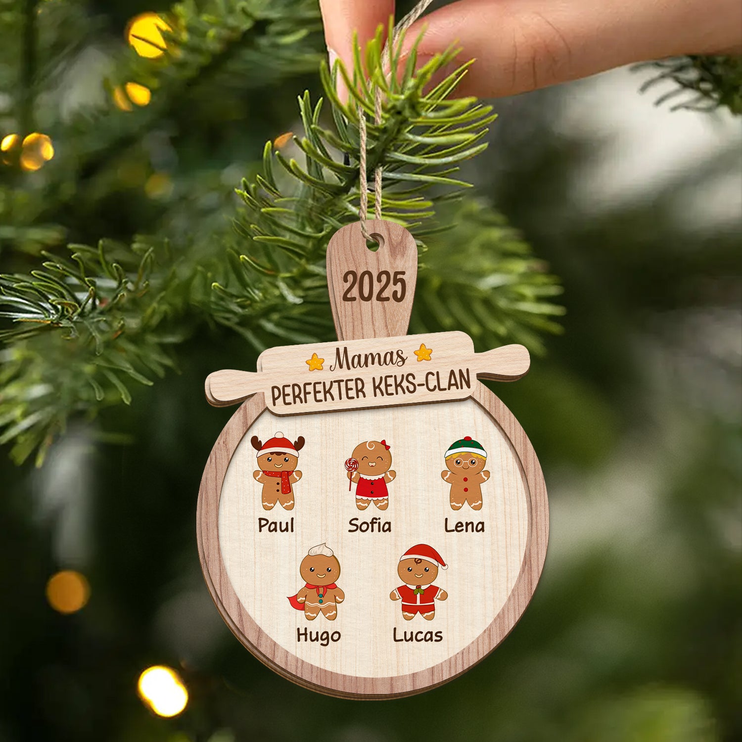 5412OGE2 omas perfekter keks clan personalisierte 2 schicht holz ornamente weihnachten oma 5412OKTZA
