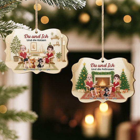 5418OGE2 du ich und die fellnasen personalisierte 1 schicht holz ornamente weihnachten paar haustier 5418O6LMG_646b19ef f356 497e 9c74 d219b011a7c8