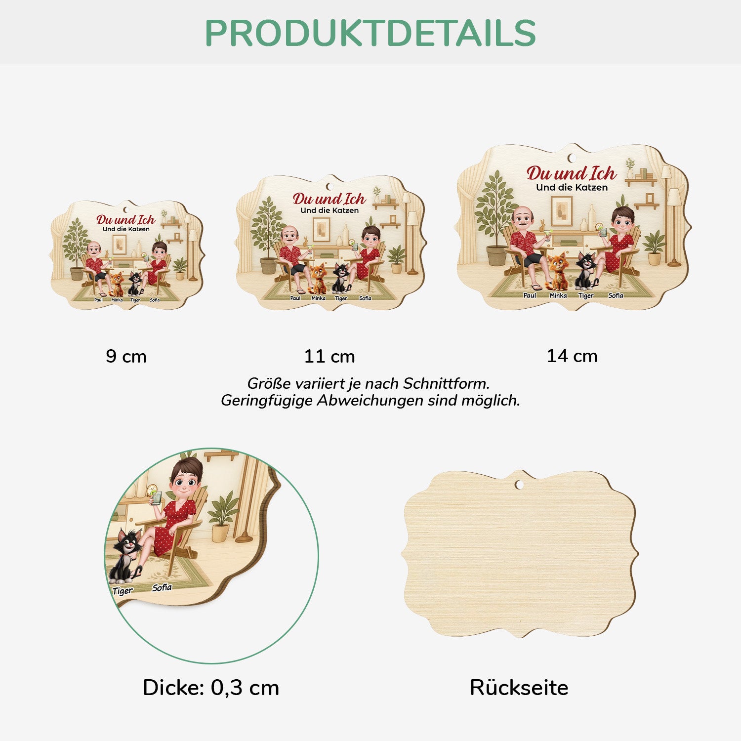 5418OGE3 du ich und die fellnasen personalisierte 1 schicht holz ornamente weihnachten paar haustier 5418O6LMG_368ed692 08f0 4ef1 98d0 b0ad7eeb5e10