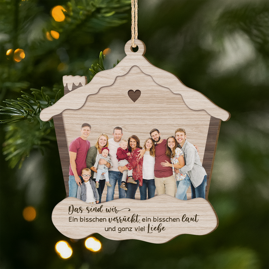 5420OGE1 die liebe in der familie ist fur immer personalisierte 1 schicht holz ornamente mit foto weihnachten 5420O6ZCI