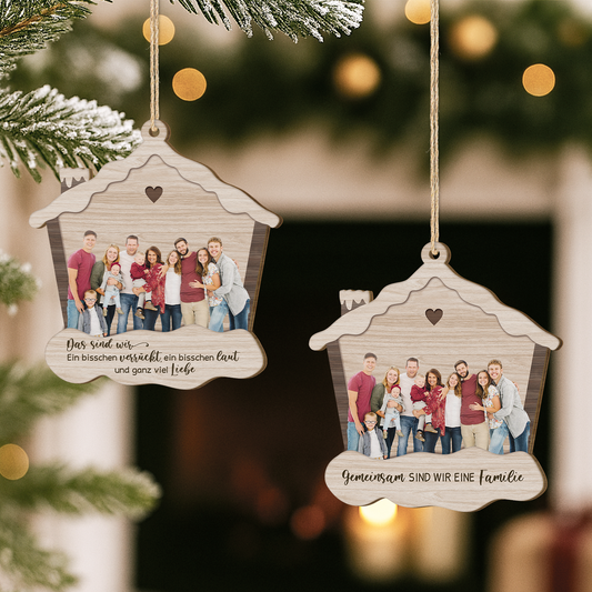 5420OGE2 die liebe in der familie ist fur immer personalisierte 1 schicht holz ornamente mit foto weihnachten 5420O6ZCI