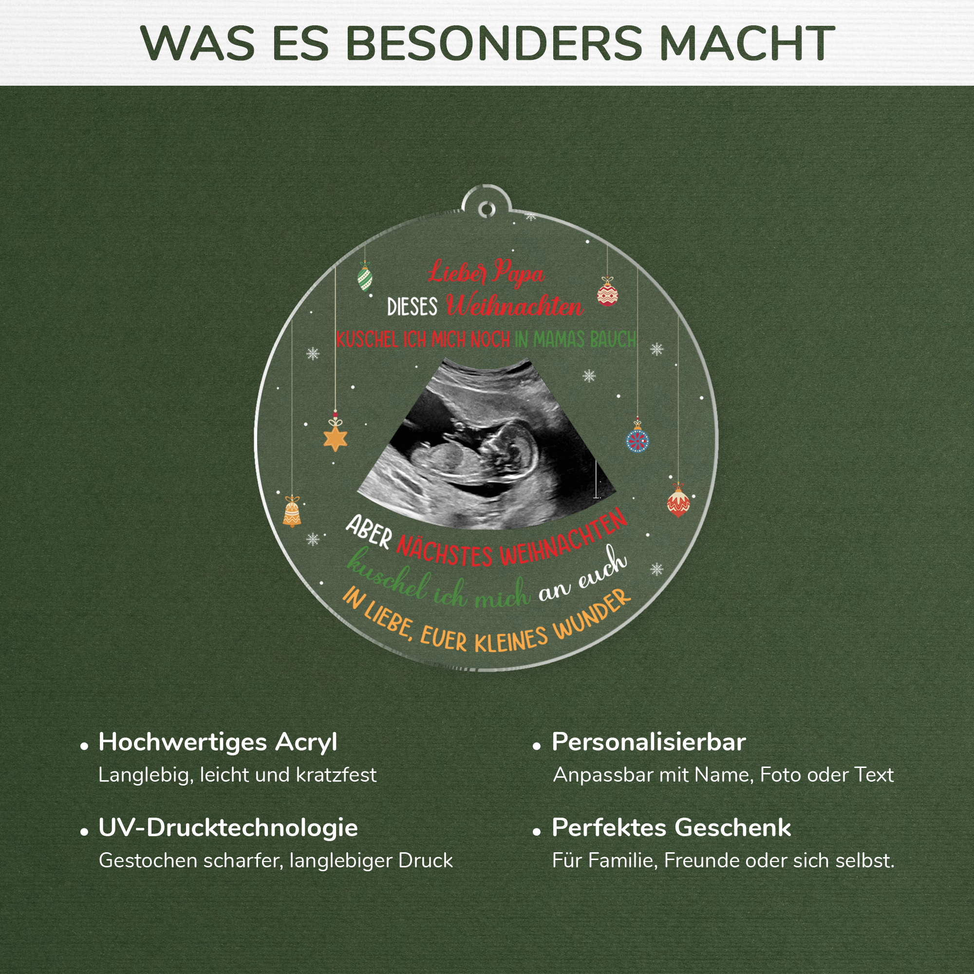 5428OGE4 mein erstes weihnachten_ personalisierter weihnachtsschmuck_ acryl mit foto werdende mama papa_ 5428OKU5B