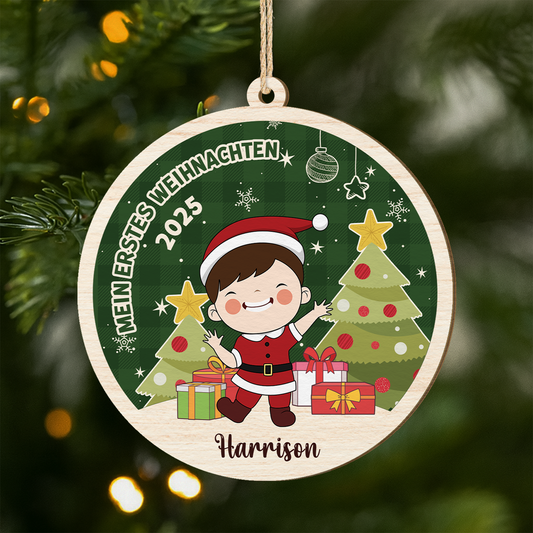 5430OGE1 mein erstes weihnachten personalisierte 1 schicht holz ornamente weihnachten baby 5430O3KQK