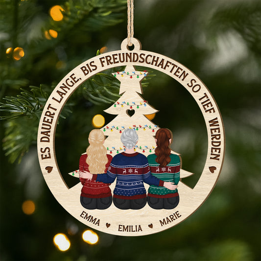 5435OGE1 tiefe freundschaften brauchen zeit personalisierte 1 schicht holz ornamente weihnachten beste freunde 5435O8LNF