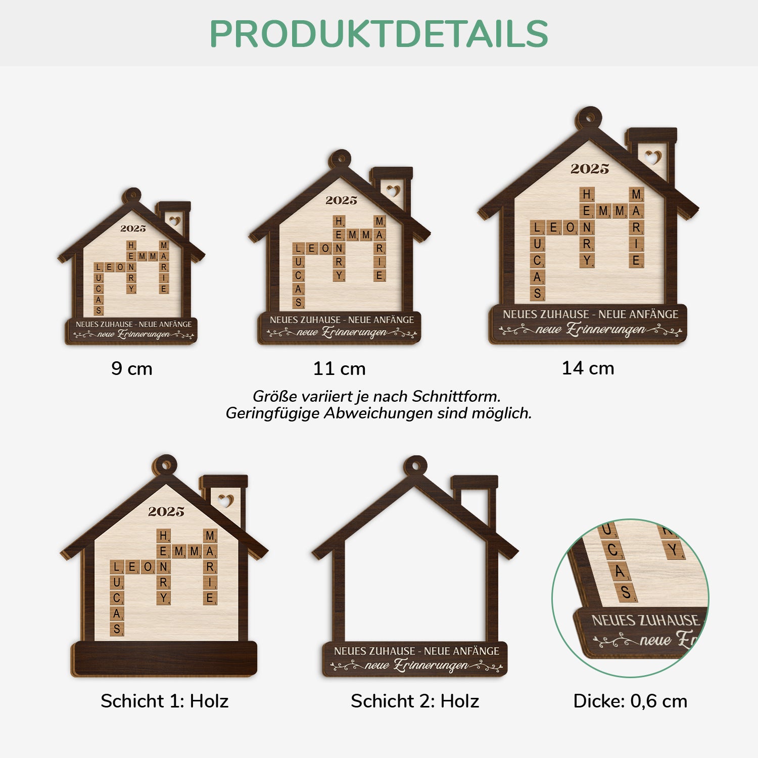 5437OGE3 unser neues zuhause personalisierte kreuzwortratsel 2 schicht holz ornamente familie 5437O3LCI