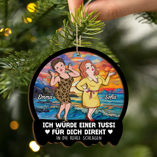 5446OGE2 ich wurde fur dich kampfen personalisierte 2 schicht holz ornamente weihnachten beste freunde 5446O8TTF