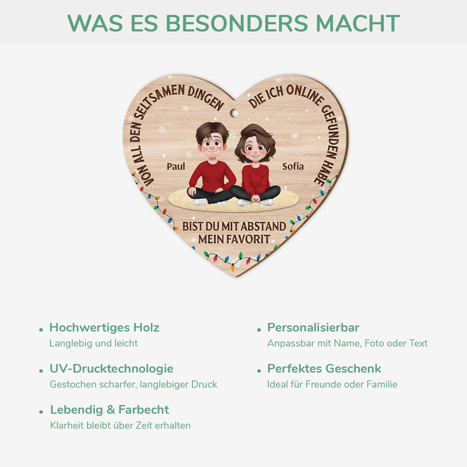 5456OGE4 von all dem seltsamen bist du mein favorit personalisierte 1 schicht holz ornamente weihnachten paar mit foto 5456OKUMG