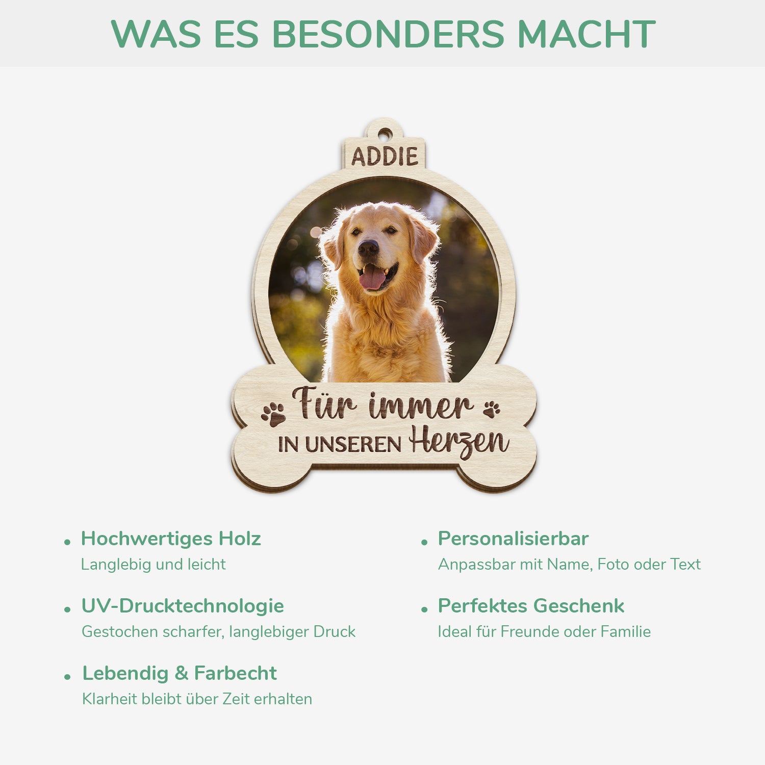 5458OGE4 spruche mein hund mein leben_ personalisierte 2 schicht holz ornamente weihnachten hunde mit foto 5458O8QZC