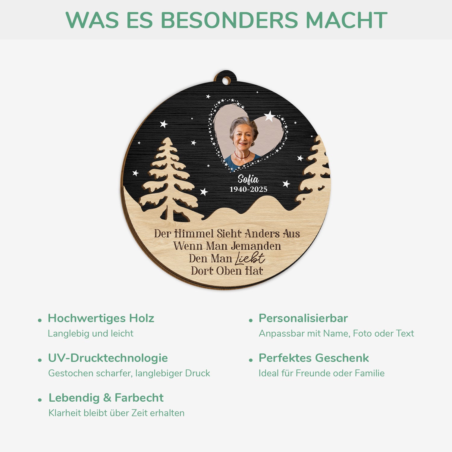 5463OGE4 nachdenken spruche vermisse_ personalisierte 2 schicht holz ornamente mit foto 5463OTQCA