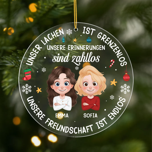 5464OGE1 freundschaft endlos personalisierter weihnachtsschmuck acryl beste freunde 5464OKV0F
