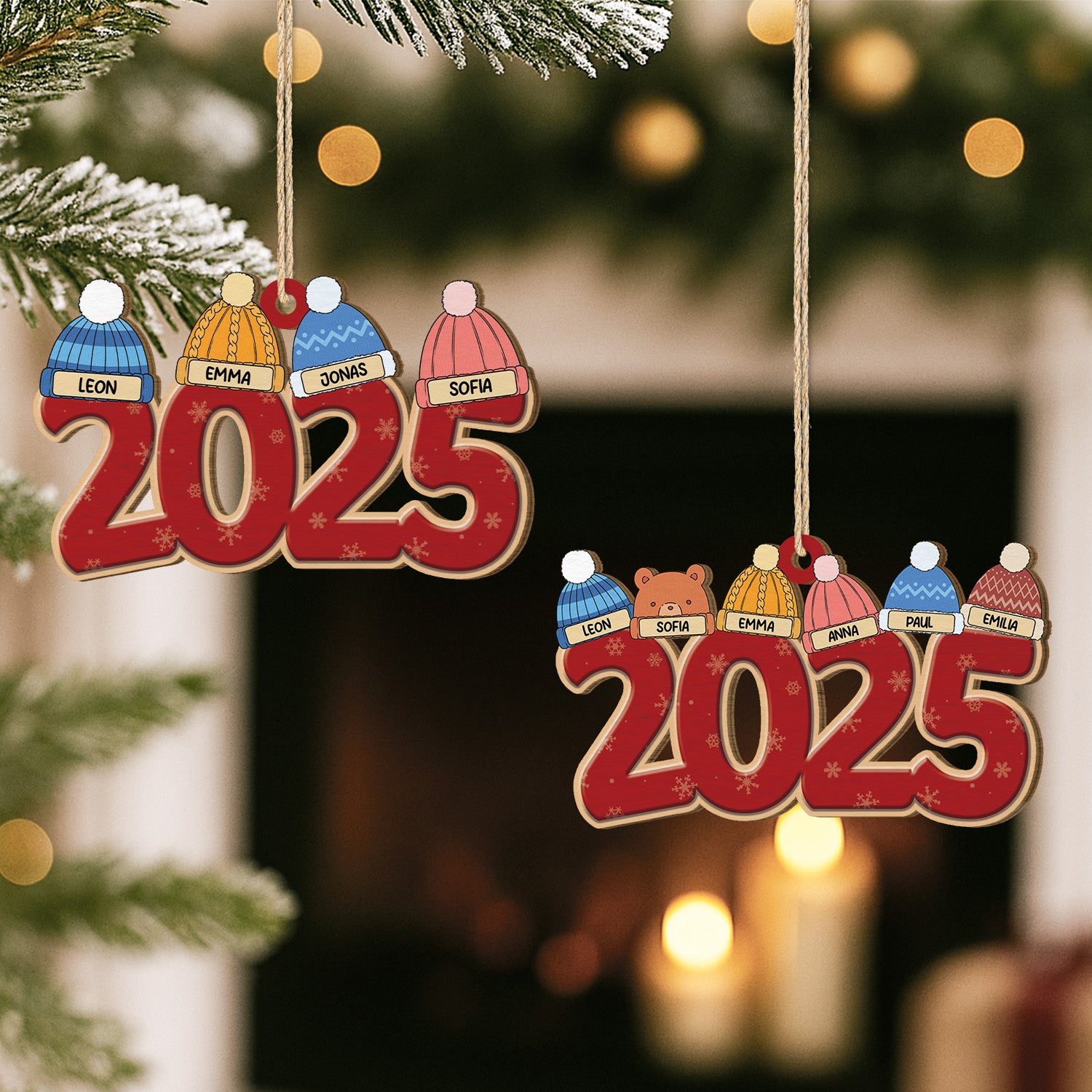 5465OGE2 frohe weihnachten personalisierte 1 schicht holz ornamente familie 5465OTQTI