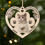 5466OGE1 einst an meiner seite fur immer in meinem herzen personalisierte 1 schicht holz ornamente mit foto katze 5466OTTTD