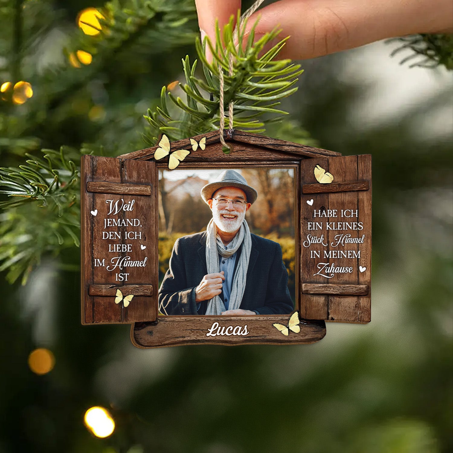 5467OGE2 beste freunde bleiben unvergessen personalisierte 2 schicht holz ornamente mit foto hunde 5467O3ZTD