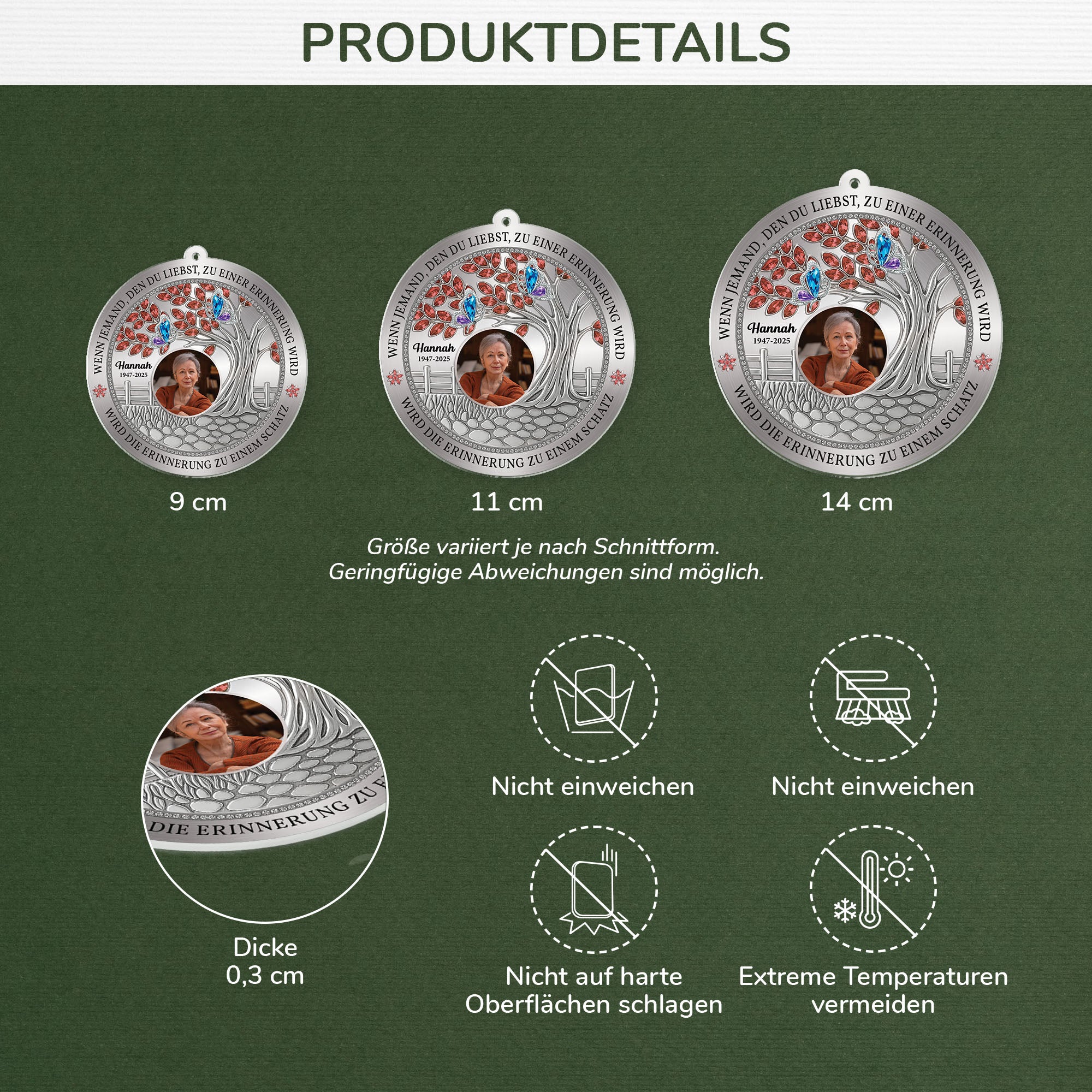 5470OGE3 wenn jemand den du liebst zu einer erinnerung wird personalisierte acryl ornamente mit foto 5470O3VZA