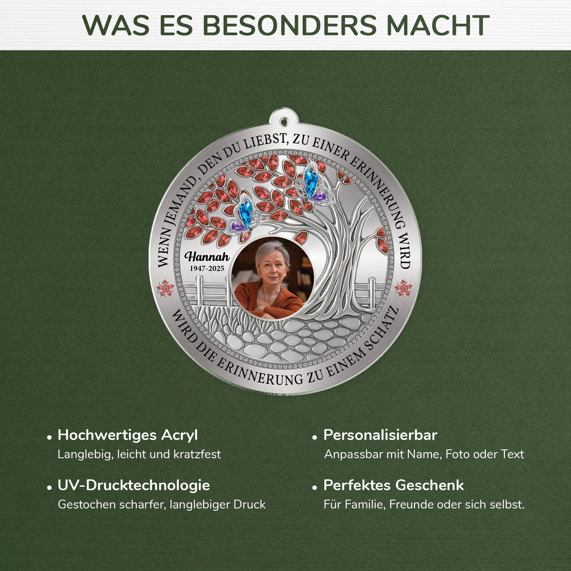 5470OGE4 wenn jemand den du liebst zu einer erinnerung wird personalisierte acryl ornamente mit foto 5470O3VZA