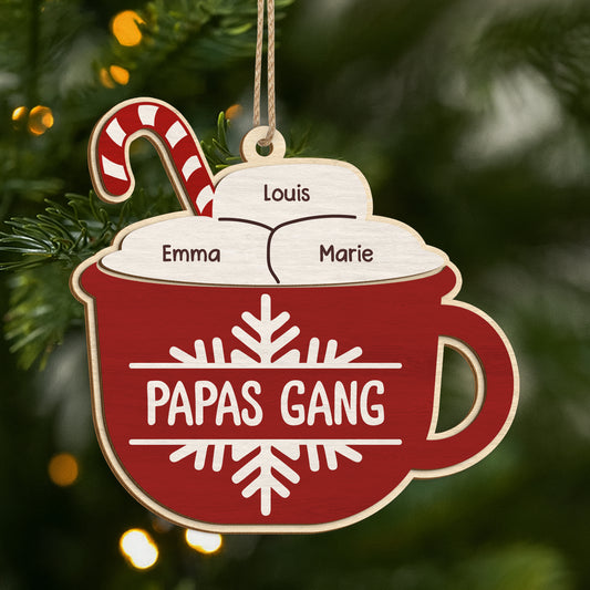 5472OGE1 papas gang marshmallow personalisierte 1 schicht holz ornamente weihnachten papa 5472OTTNB