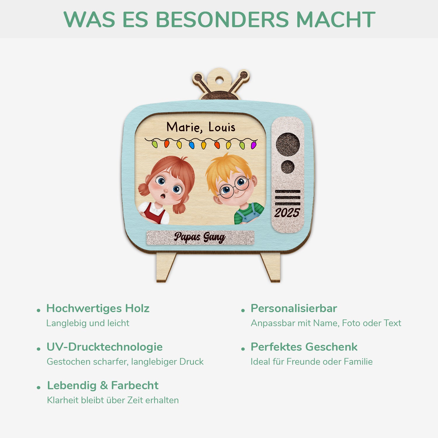 5475OGE4 papas gang fernseher personalisierte 2 schicht holz ornamente weihnachten 5475OTQZB