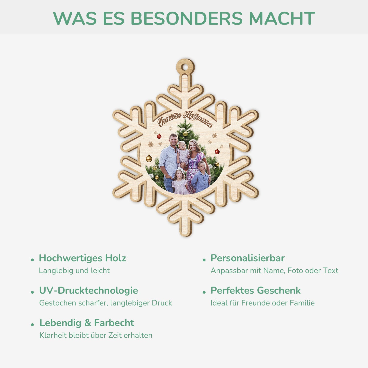 5479OGE4 familie personalisierte 1 schicht holz ornamente weihnachten mit foto 5479OKQQI_a004f631 4a41 4f29 b242 2cfa1220c758