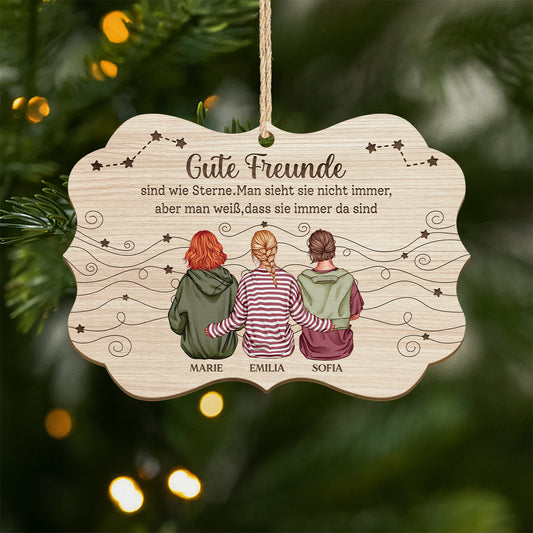 5488OGE1 wahre freundschaft ist eine reise ohne ende personalisierte 1 schicht holz ornamente weihnachten beste freundinnen 5488OTYZF