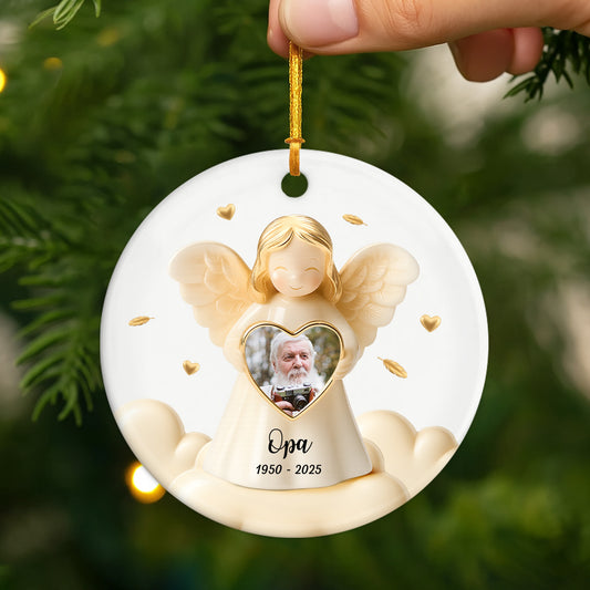 5489OGE2 engel anhanger mit foto personalisierter weihnachtsschmuck aus keramik mama zur erinnerung 5489O6QNA