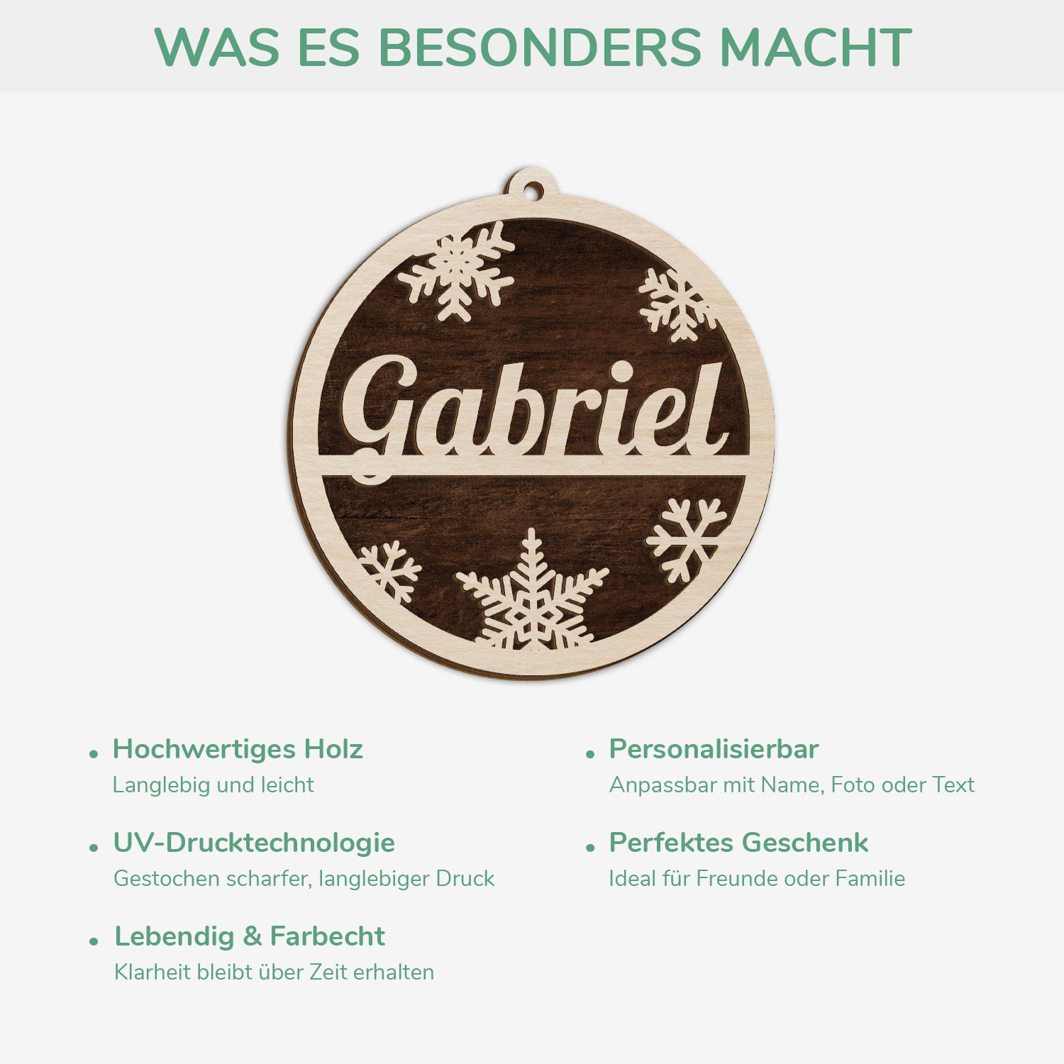 5496OGE4 schneeflocken mit namen personalisierte 1 schicht holz ornamente weihnachten 5496O6VAA