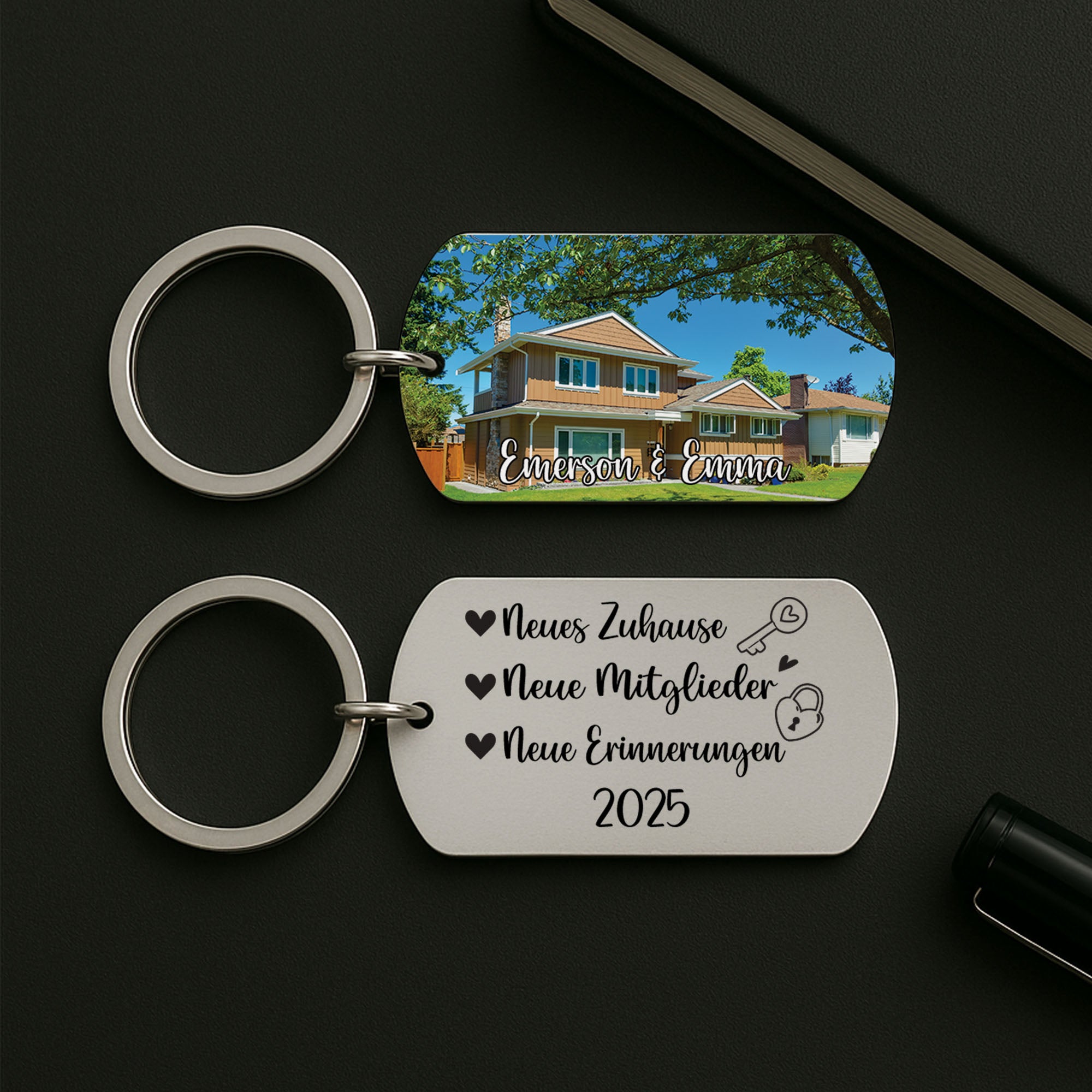 5500JGE2 neues zuhause neue mitglieder neue erinnerungen aluminium schlusselanhanger personalisiert_ familie 5500J6QQI