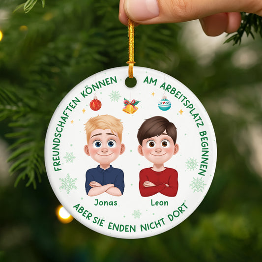 5501OGE2 freundschaften konnen am arbeitsplatz beginnen personalisierter weihnachtsschmuck_ aus keramik kollegen 5501O8VZO