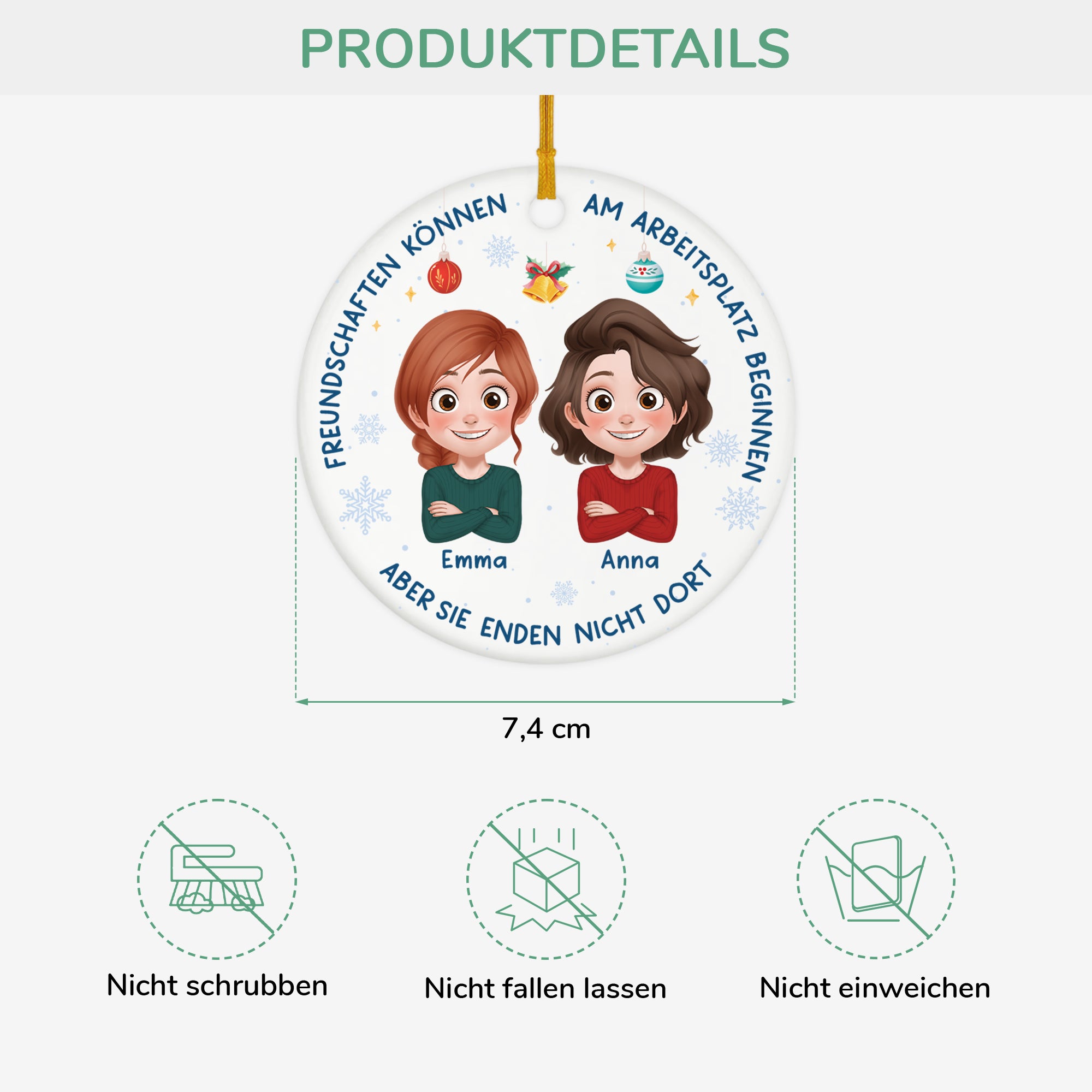 5501OGE3 freundschaften konnen am arbeitsplatz beginnen personalisierter weihnachtsschmuck_ aus keramik kollegen 5501O8VZO