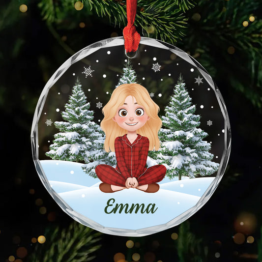 5502OGE1 madchen cartoon personalisierter weihnachtsschmuck_ aus glas 5502OKQ0A