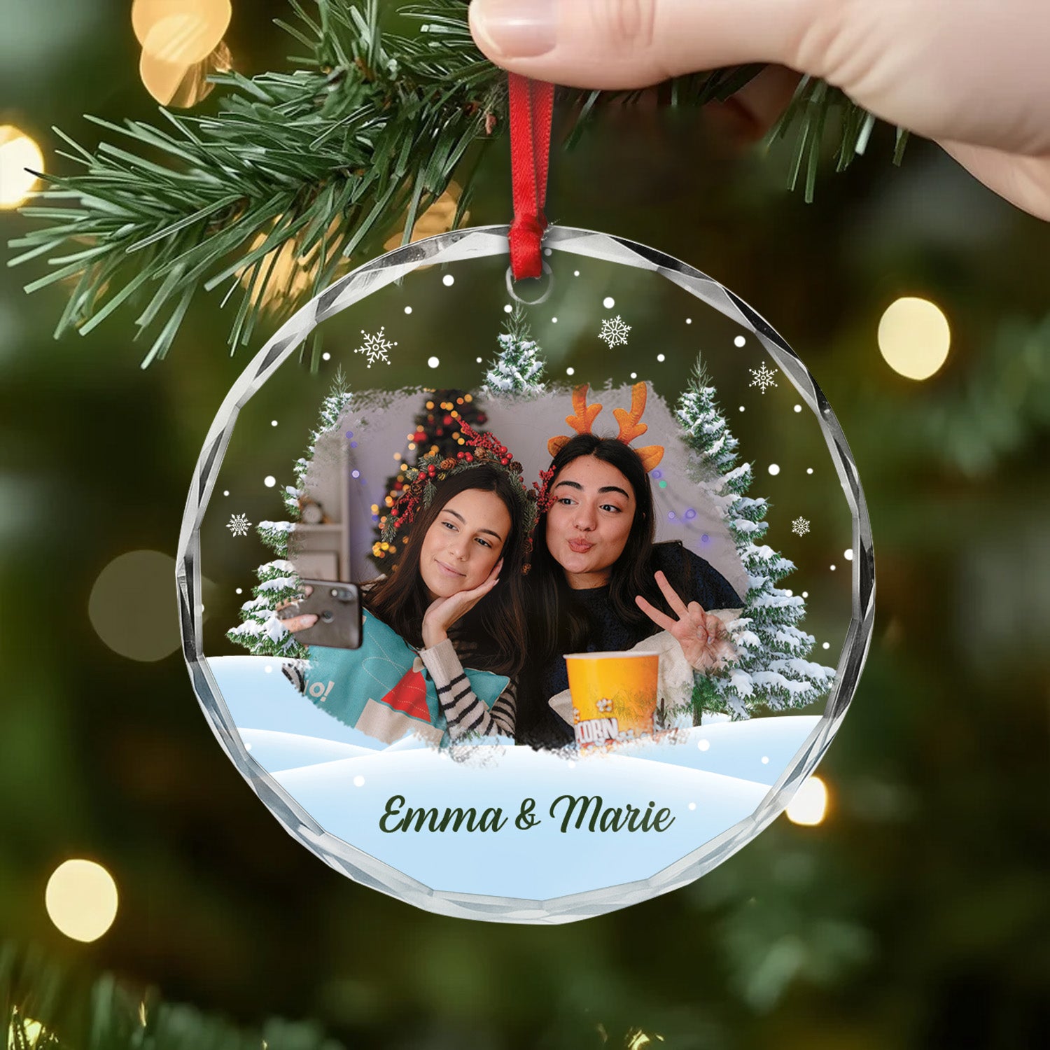 5502OGE2 madchen cartoon personalisierter weihnachtsschmuck_ aus glas 5502OKQ0A