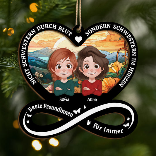 5504OGE1 beste freundinnen fur immer personalisierte 2 schicht holz ornamente 5504O8LNG