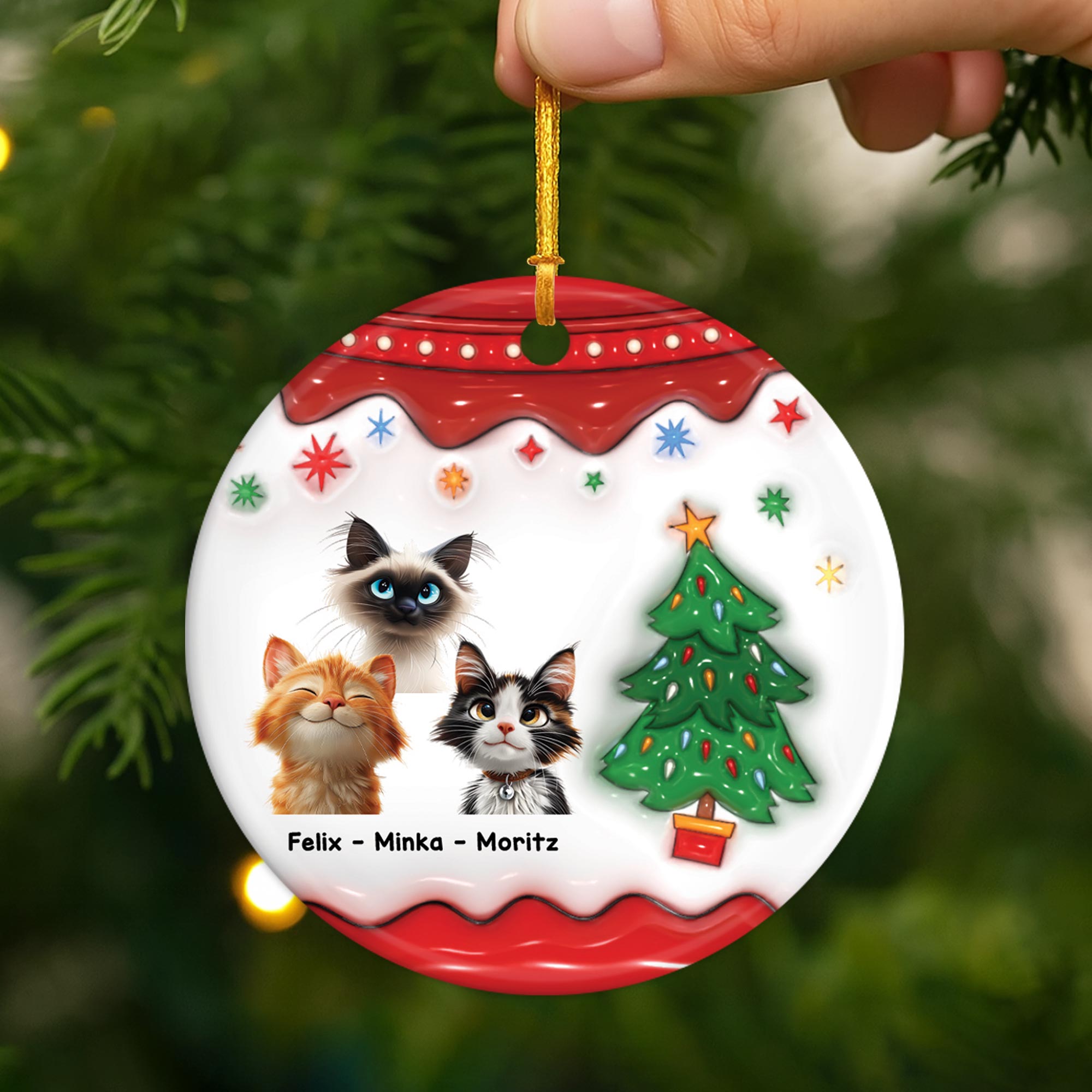 5506OGE2 katze frohe weihnachten personalisierter weihnachtsschmuck_ aus keramik mit foto 5506OTTAC