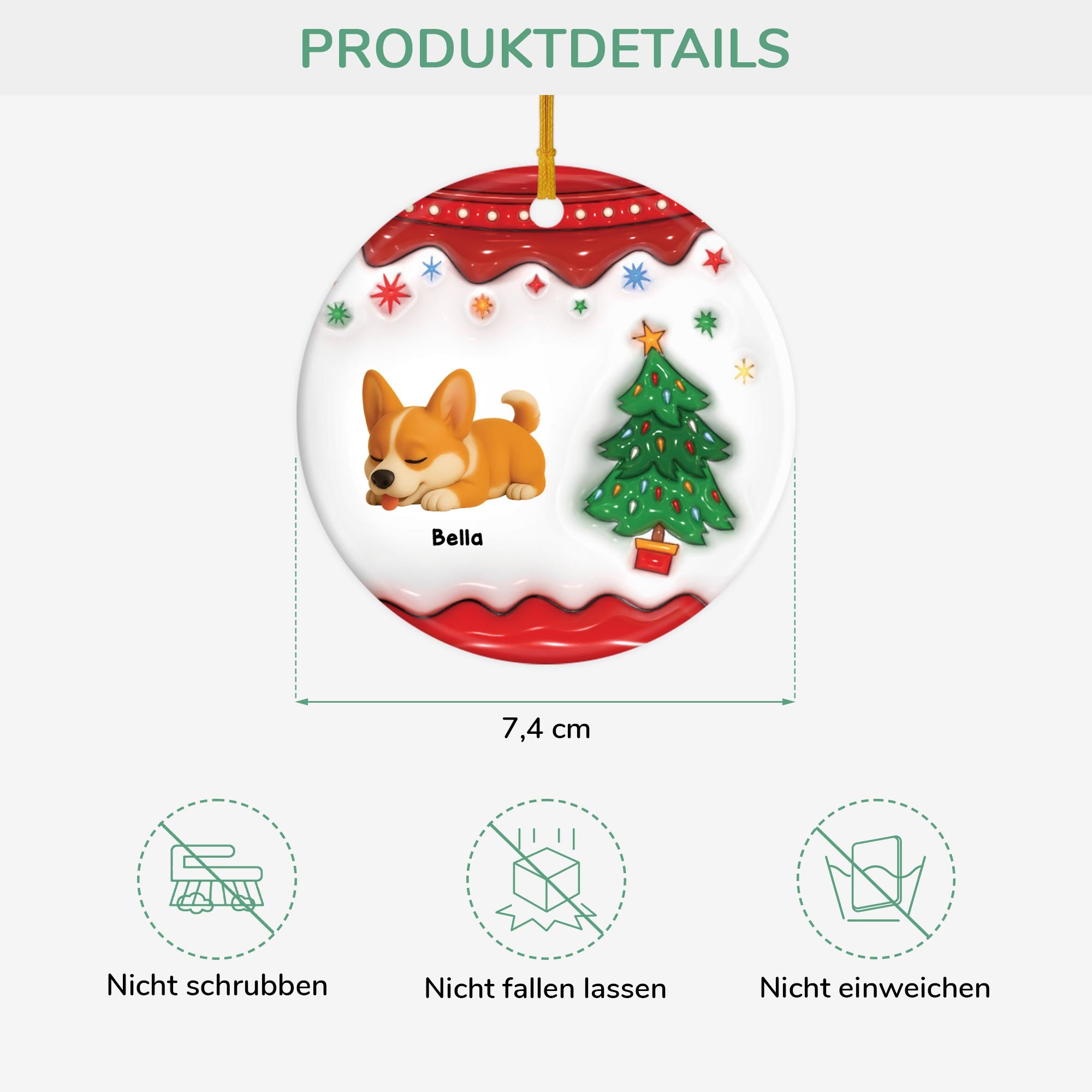 5506OGE3 hund frohe weihnachten personalisierter weihnachtsschmuck_ aus keramik mit foto 5506OTTAC