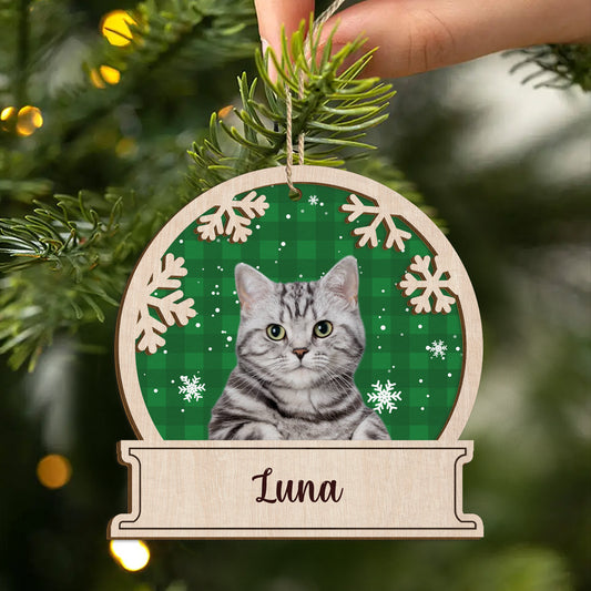 5510OGE2 katze mit foto_ personalisierte 2 schicht holz ornamente weihnachten 5510OKZAD
