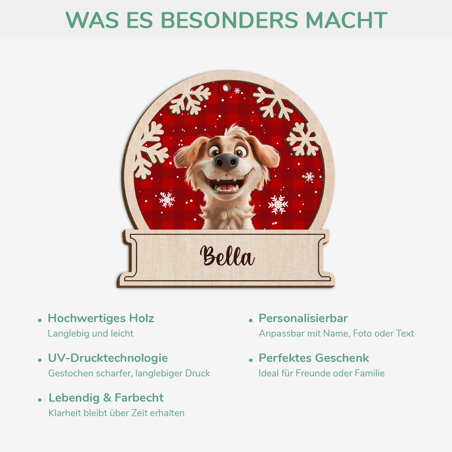 5510OGE4 hund mit foto_ personalisierte 2 schicht holz ornamente weihnachten 5510OKZAC