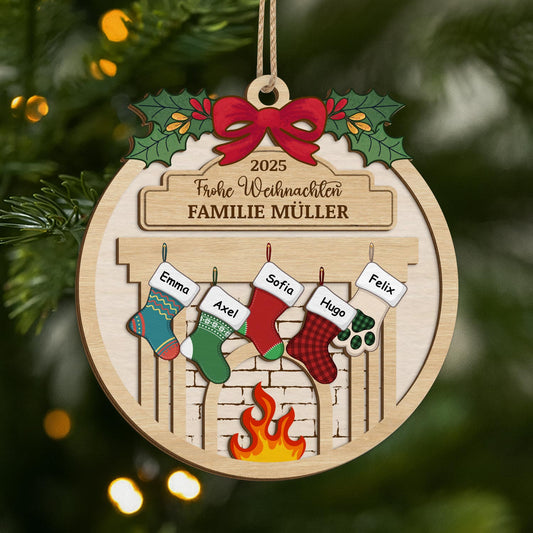 5512OGE1 frohe weihnachten personalisierte 2 schicht holz ornamente familie 5512OTQAI