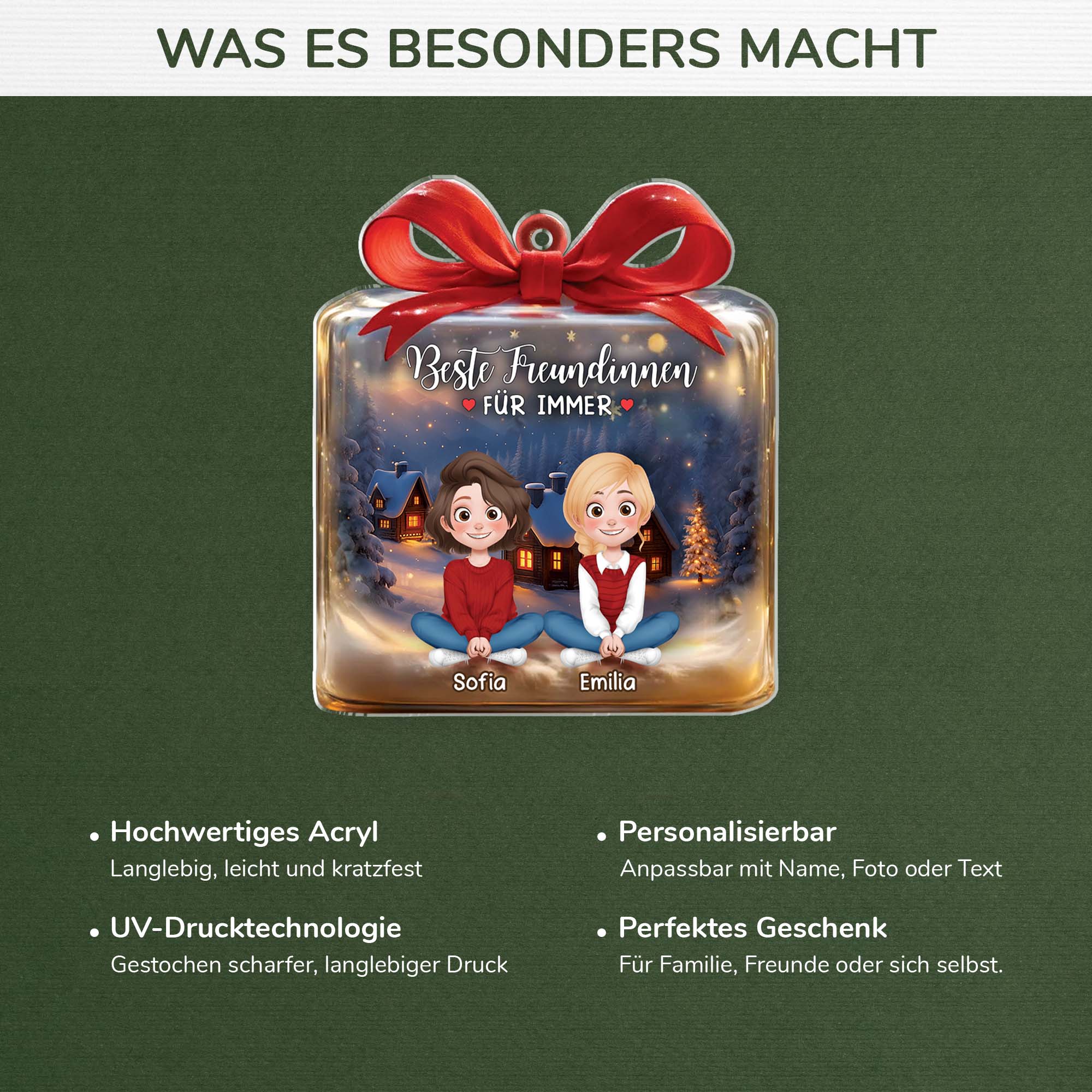 5523OGE4 beste freundinnen personalisierter weihnachtsschmuck_ aus acryl 5523OKTAA