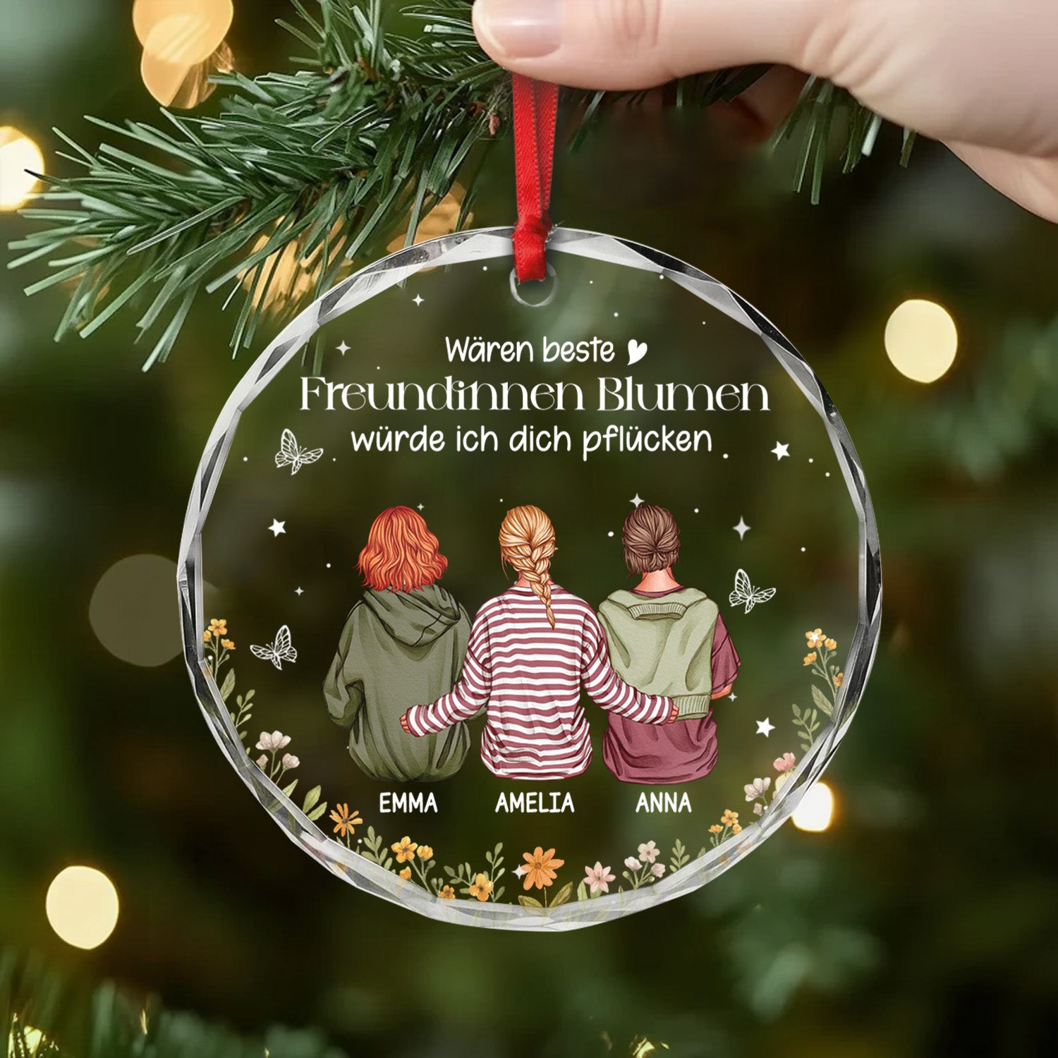 5529OGE2 gute freunde sind wie sterne personalisierte glas ornamente beste freunde 5529O36QF