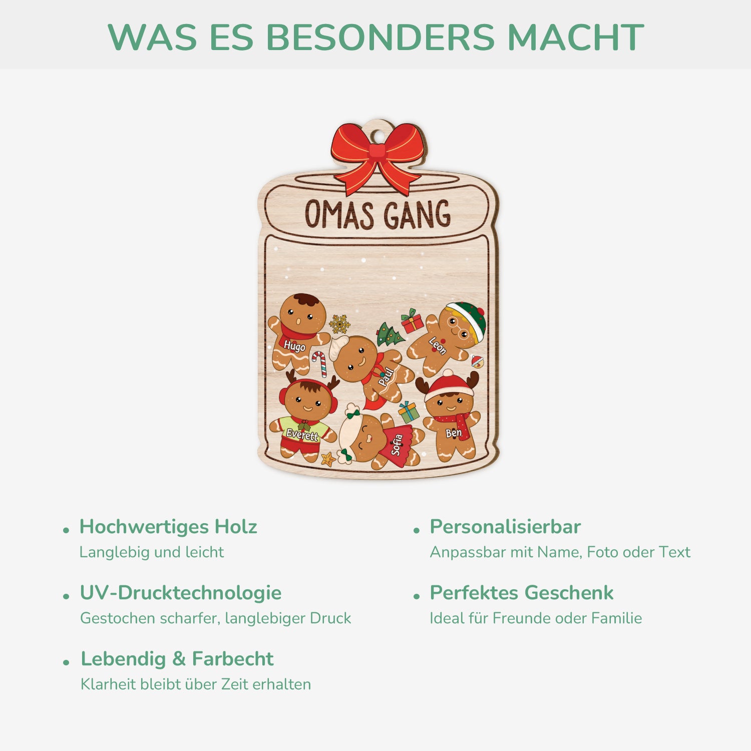 5534OGE4 omas gang lebkuchenmann vorratsdose personalisierte 1 schicht holz ornamente weihnachten 5534O3YM