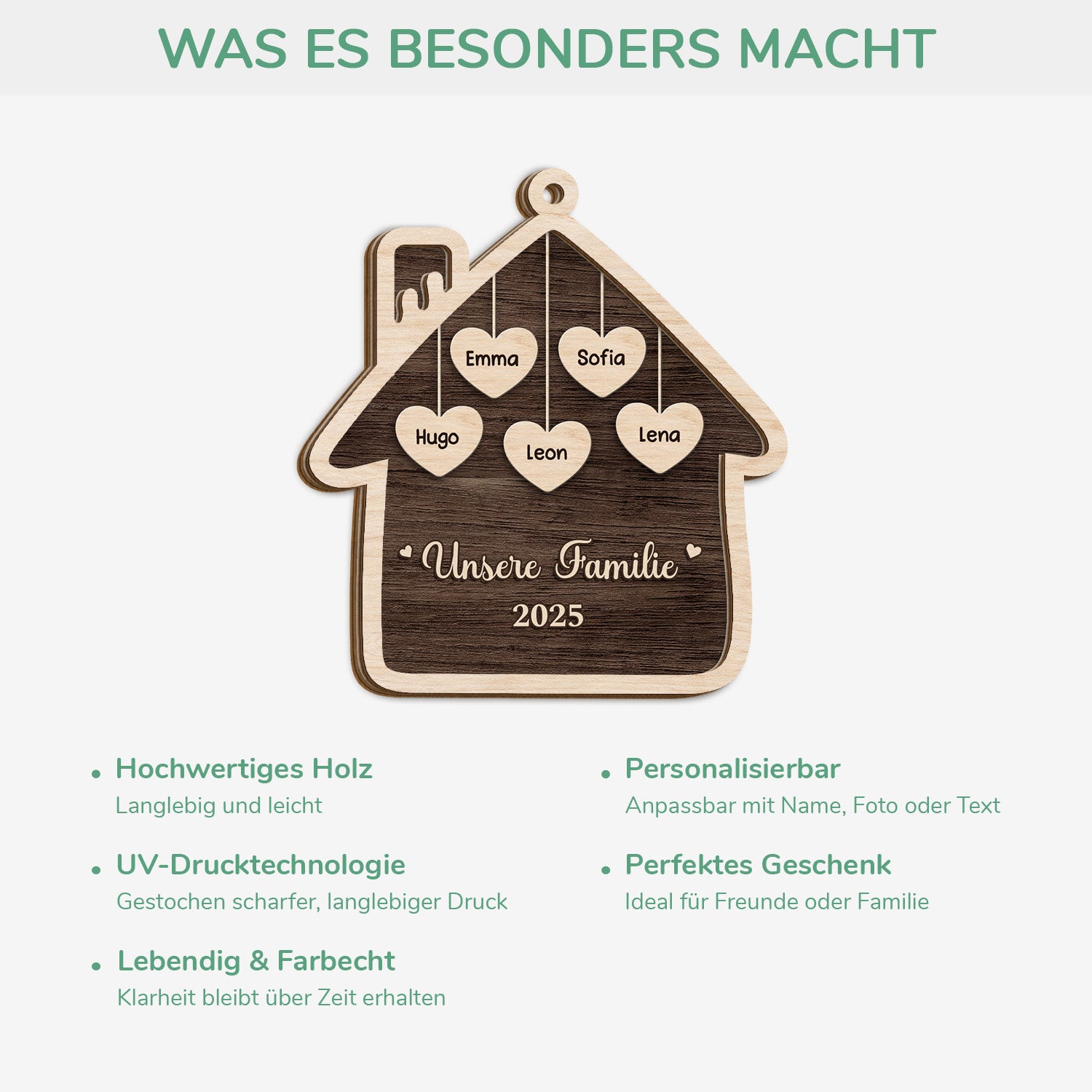 5543OGE4 meine familie personalisierte 2 schicht holz ornamente familie 5543O8LTI
