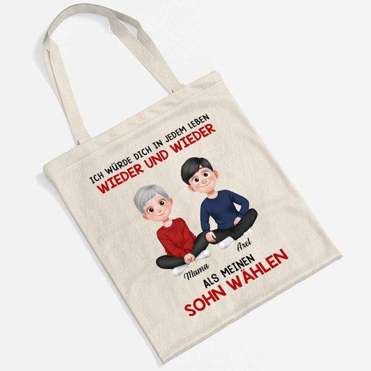 5545BGE2 immer wieder meine mamameinen papa personalisierte einkaufstasche sohn  tochter 5545b8laa