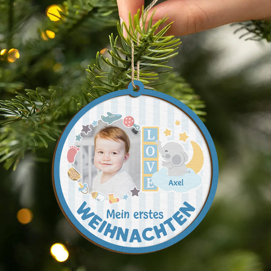 5550OGE2 mein erstes weihnachten personalisierte 2 schicht holz ornamente baby 5550O5Q5K