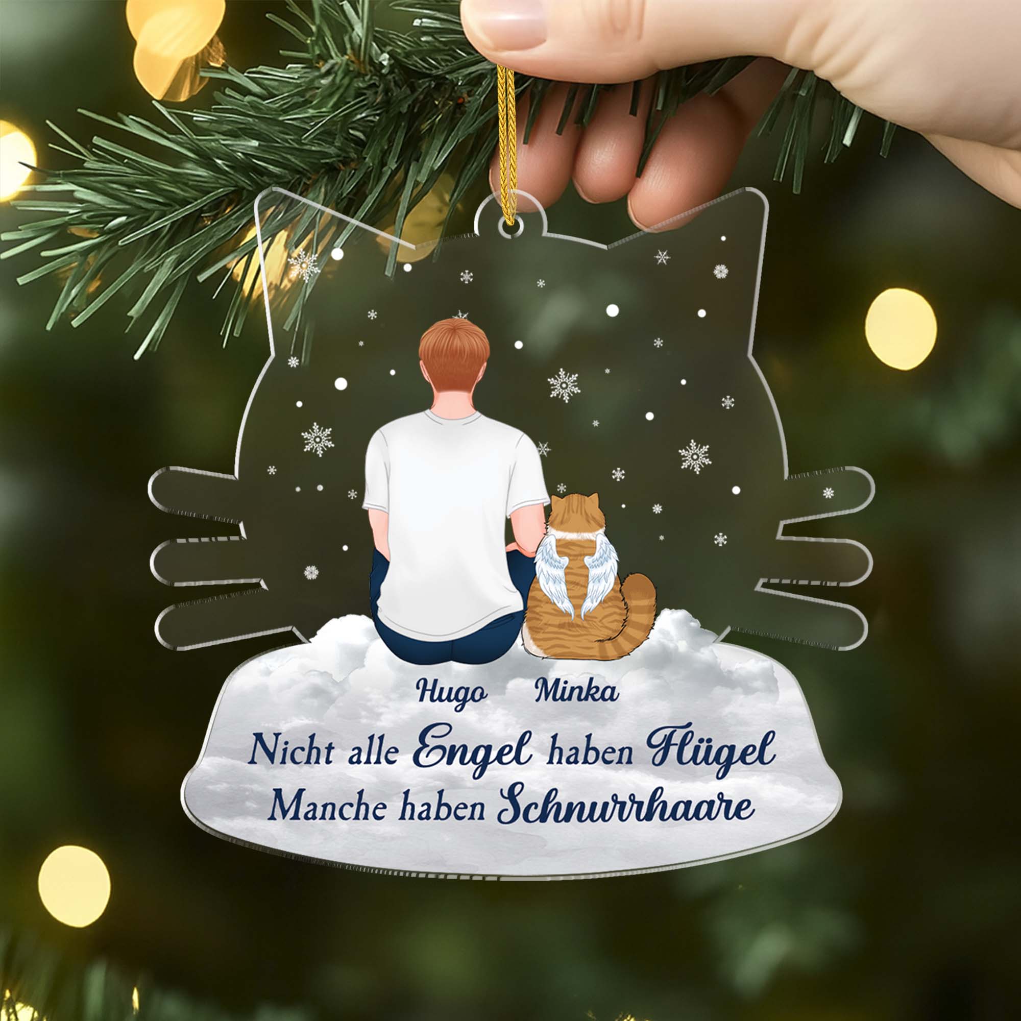 5555OGE2 engel mit schnurrhaaren personalisierte acryl ornamente katzen zur erinnerung 5555O8ZTD