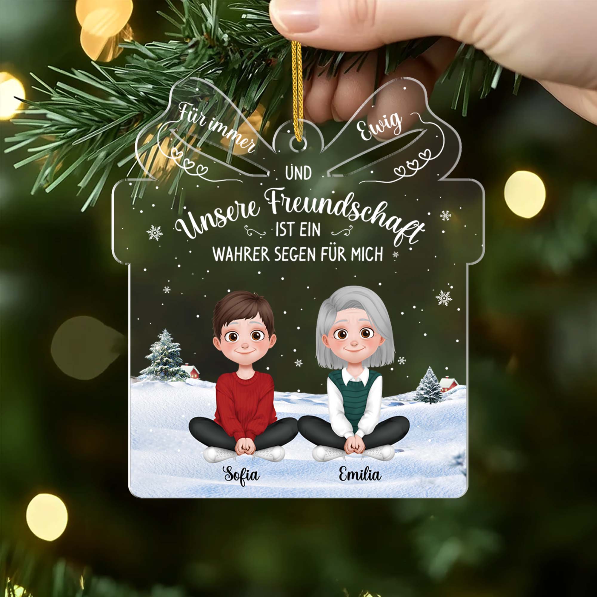 5557OGE2 fur immer und ewig personalisierter weihnachtsschmuck aus acryl beste freundinnen 5557O8TAF
