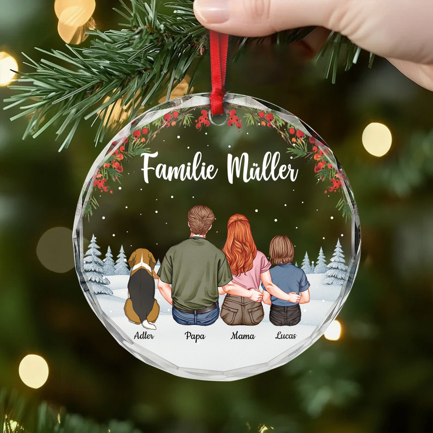 5561OGE2 familie personalisierte glas ornamente familie 5561O3TZI