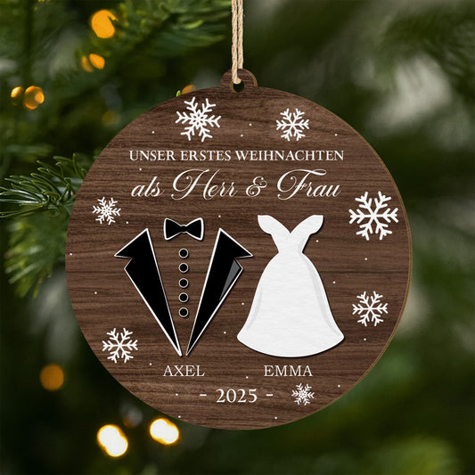 5565OGE1 unser erstes weihnachten im neuen heim personalisierte 2 schicht holz ornamente paar 5565O6QAG