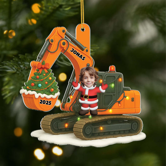 5590OGE1 kind mit traktor personalisierter weihnachtsschmuck_ aus acryl kinder mit gesicht 5590OKTCK